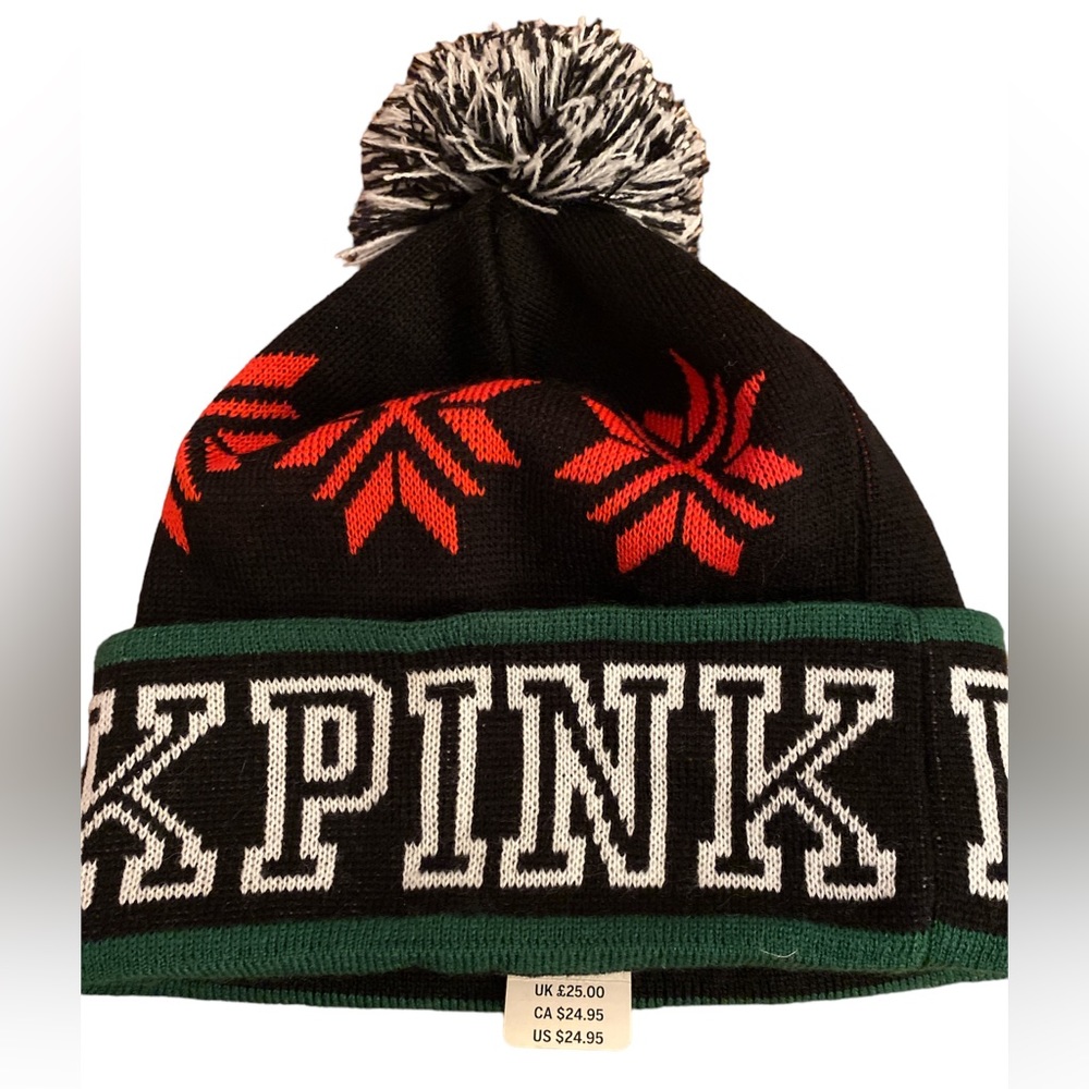 PINK Victoria Secrets Black Beanie Hat